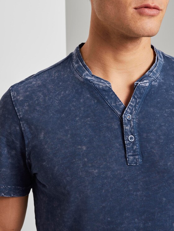 Henley-T-Shirt im Washed-Look - Männer - after dark blue Henley-T-Shirt im Washed-Look - Männer - after dark blue - 9 - TOM TAILOR