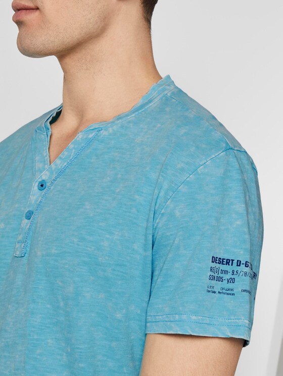 Henley-T-Shirt im Washed-Look - Männer - crystal sea blue Henley-T-Shirt im Washed-Look - Männer - crystal sea blue - 9 - TOM TAILOR