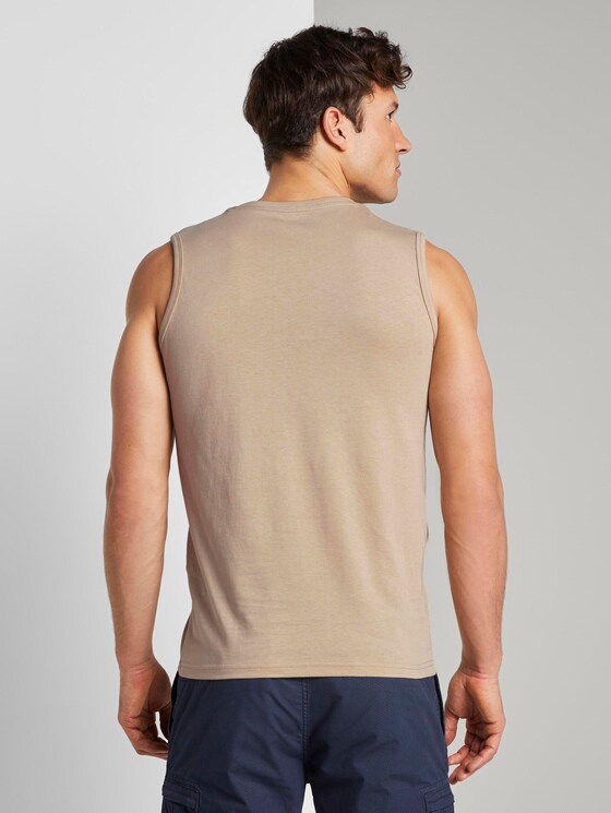 Tanktop mit Logo-Print - Männer - Silver Ecru Tanktop mit Logo-Print - Männer - Silver Ecru - 2 - TOM TAILOR