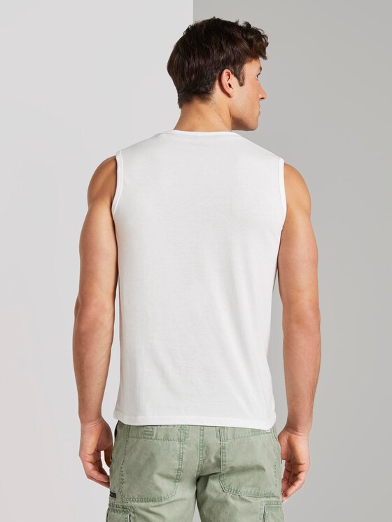 Tanktop mit Logo-Print - Männer - Coconut Cream Tanktop mit Logo-Print - Männer - Coconut Cream - 2 - TOM TAILOR