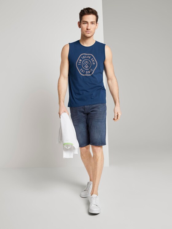 Tanktop mit Logo-Print - Männer - after dark blue Tanktop mit Logo-Print - Männer - after dark blue - 3 - TOM TAILOR