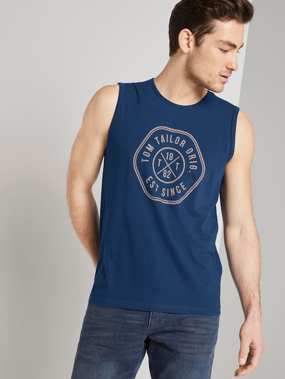 Tanktop mit Logo-Print - Männer - after dark blue Tanktop mit Logo-Print - Männer - after dark blue - 5 - TOM TAILOR