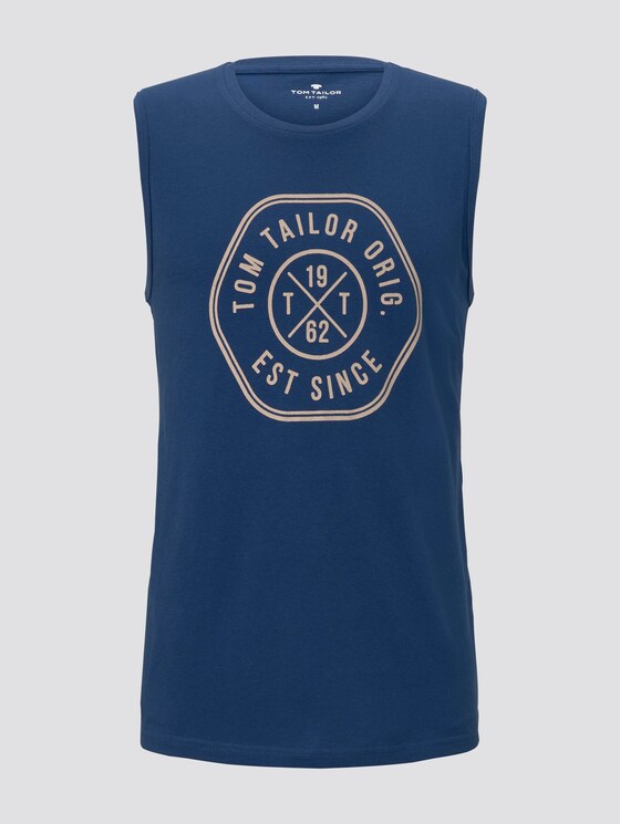 Tanktop mit Logo-Print - Männer - after dark blue Tanktop mit Logo-Print - Männer - after dark blue - 7 - TOM TAILOR