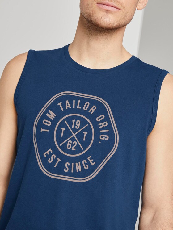 Tanktop mit Logo-Print - Männer - after dark blue Tanktop mit Logo-Print - Männer - after dark blue - 9 - TOM TAILOR