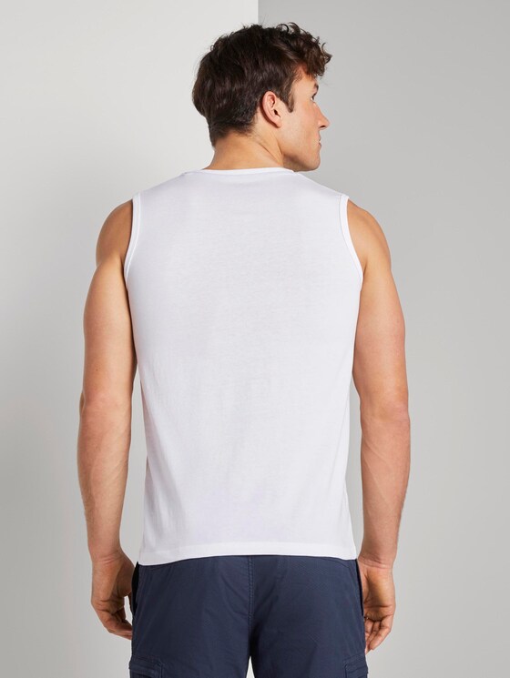 Tanktop mit Logo-Print - Männer - White Tanktop mit Logo-Print - Männer - White - 2 - TOM TAILOR