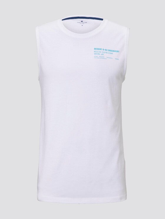 Tanktop mit Logo-Print - Männer - White Tanktop mit Logo-Print - Männer - White - 7 - TOM TAILOR