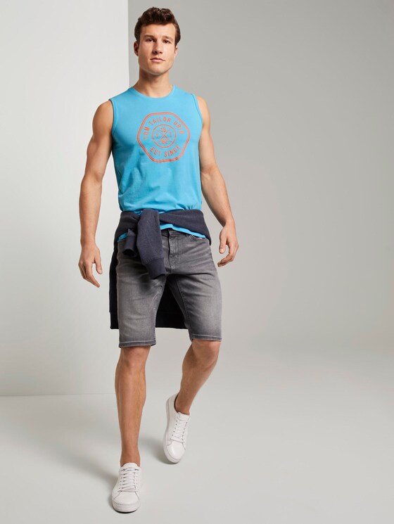 Tanktop mit Logo-Print - Männer - crystal sea blue Tanktop mit Logo-Print - Männer - crystal sea blue - 3 - TOM TAILOR