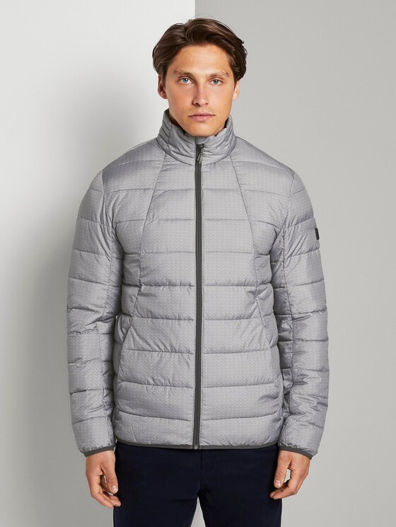 Morderne lightweight Steppjacke - Männer - dark grey printed melange Morderne lightweight Steppjacke - Männer - dark grey printed melange - 1 - TOM TAILOR Denim