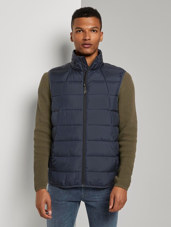 Moderne lightweight Stepp-Weste - Männer - Sky Captain Blue Moderne lightweight Stepp-Weste - Männer - Sky Captain Blue - 1 - TOM TAILOR Denim