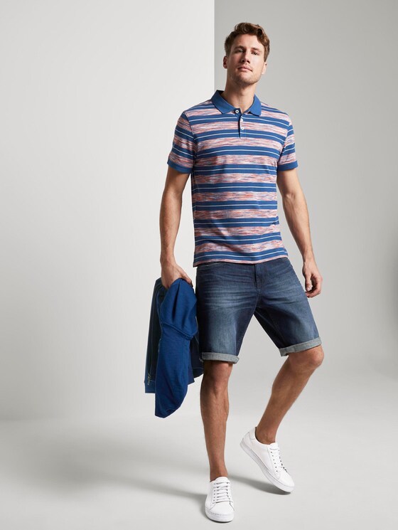 Poloshirt mit Streifenmuster - Männer - orange spacedye Poloshirt mit Streifenmuster - Männer - orange spacedye - 3 - TOM TAILOR