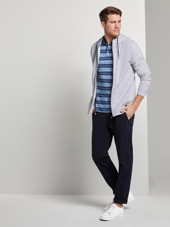 Striped polo shirt - Men - teal spacedye Striped polo shirt - Men - teal spacedye - 3 - TOM TAILOR