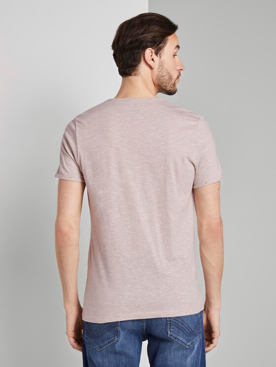 Structured T-shirt with a chest pocket - Men - sandy dot structure Structured T-shirt with a chest pocket - Men - sandy dot structure - 2 - TOM TAILOR