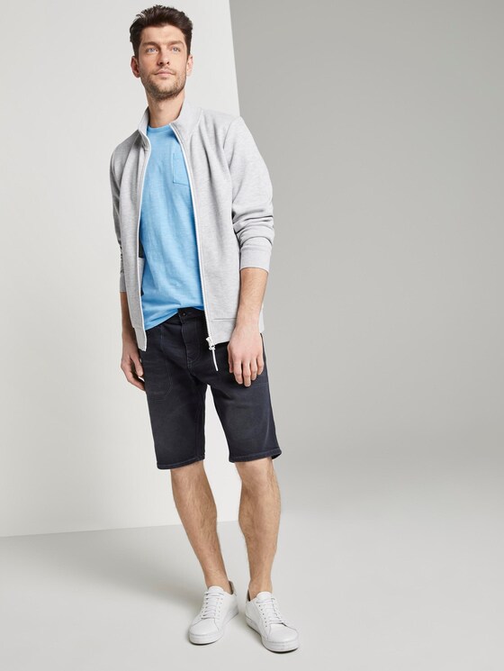 Strukturiertes T-Shirt mit Brusttasche - Männer - teal dot structure Strukturiertes T-Shirt mit Brusttasche - Männer - teal dot structure - 3 - TOM TAILOR