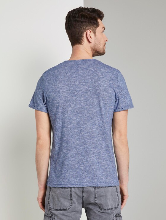 Strukturiertes T-Shirt mit Brusttasche - Männer - blue dot structure Strukturiertes T-Shirt mit Brusttasche - Männer - blue dot structure - 2 - TOM TAILOR