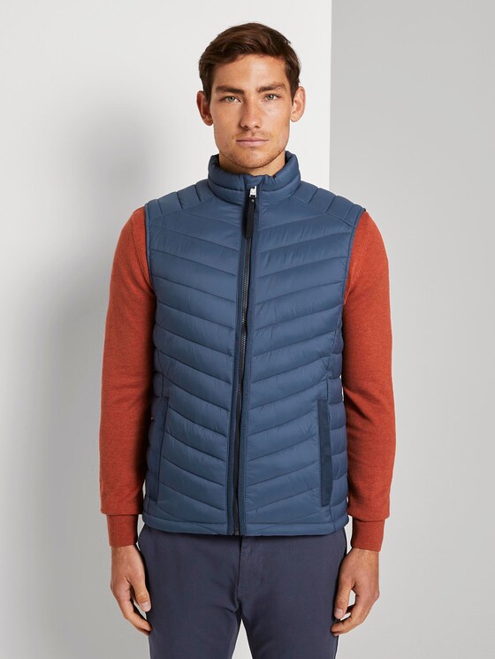 Lightweight Stepp-Weste - Männer - Dark Denim Blue Lightweight Stepp-Weste - Männer - Dark Denim Blue - 1 - TOM TAILOR