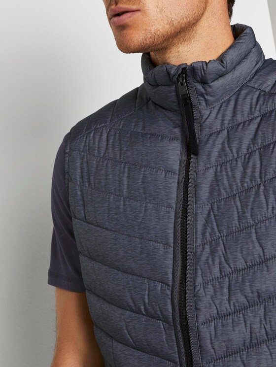 Lightweight Stepp-Weste - Männer - Middle Grey Mélange Lightweight Stepp-Weste - Männer - Middle Grey Mélange - 10 - TOM TAILOR