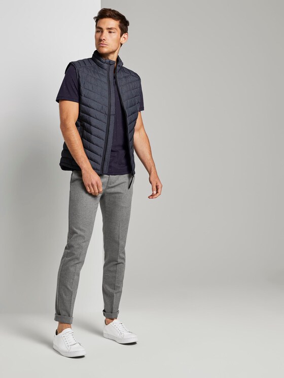 Lightweight Stepp-Weste - Männer - Middle Grey Mélange Lightweight Stepp-Weste - Männer - Middle Grey Mélange - 3 - TOM TAILOR