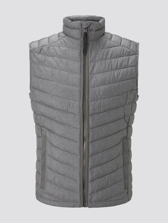 Lightweight Stepp-Weste - Männer - Middle Grey Mélange Lightweight Stepp-Weste - Männer - Middle Grey Mélange - 7 - TOM TAILOR