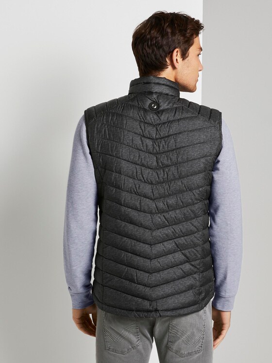 Lightweight Stepp-Weste - Männer - grey melange design Lightweight Stepp-Weste - Männer - grey melange design - 2 - TOM TAILOR