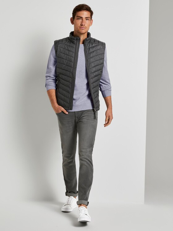 Lightweight Stepp-Weste - Männer - grey melange design Lightweight Stepp-Weste - Männer - grey melange design - 3 - TOM TAILOR