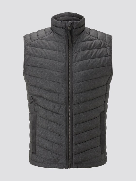 Lightweight Stepp-Weste - Männer - grey melange design Lightweight Stepp-Weste - Männer - grey melange design - 7 - TOM TAILOR