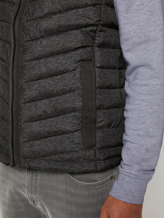 Lightweight Stepp-Weste - Männer - grey melange design Lightweight Stepp-Weste - Männer - grey melange design - 9 - TOM TAILOR