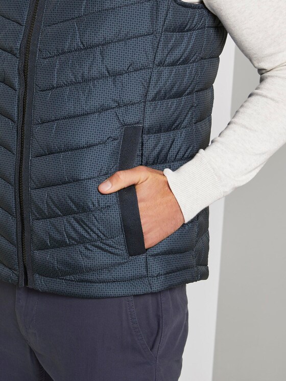 Lightweight Stepp-Weste - Männer - blue stroke design Lightweight Stepp-Weste - Männer - blue stroke design - 10 - TOM TAILOR