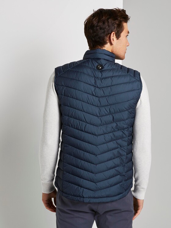 Lightweight Stepp-Weste - Männer - blue stroke design Lightweight Stepp-Weste - Männer - blue stroke design - 2 - TOM TAILOR