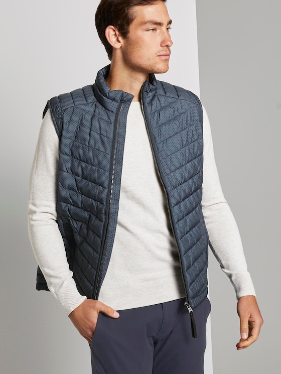 Lightweight Stepp-Weste - Männer - blue stroke design Lightweight Stepp-Weste - Männer - blue stroke design - 5 - TOM TAILOR