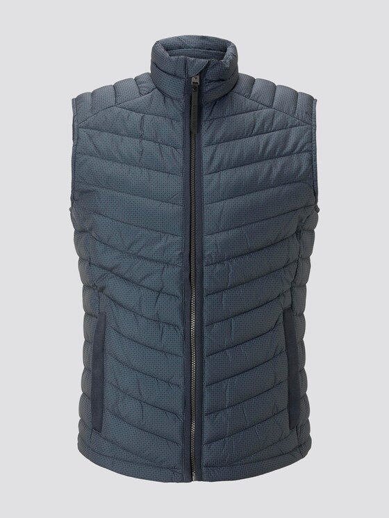Lightweight Stepp-Weste - Männer - blue stroke design Lightweight Stepp-Weste - Männer - blue stroke design - 7 - TOM TAILOR