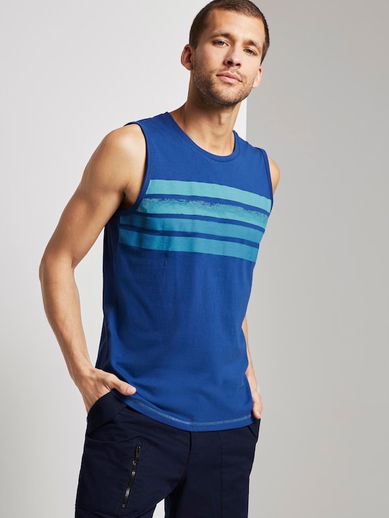 Top mit Streifen-Details - Männer - Shiny Royal Top mit Streifen-Details - Männer - Shiny Royal - 5 - TOM TAILOR
