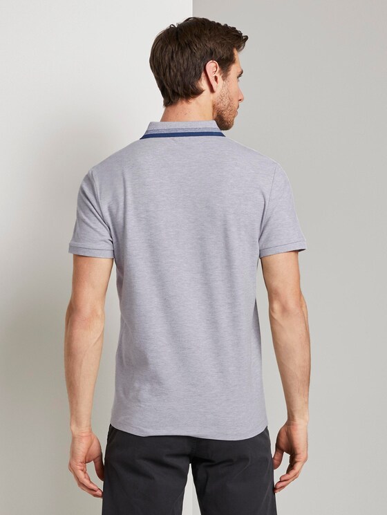 Poloshirt mit Brusttasche - Männer - Light Stone Grey Melange Poloshirt mit Brusttasche - Männer - Light Stone Grey Melange - 2 - TOM TAILOR