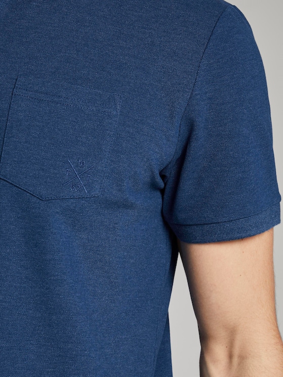 Poloshirt mit Brusttasche - Männer - after dark blue white melange Poloshirt mit Brusttasche - Männer - after dark blue white melange - 10 - TOM TAILOR