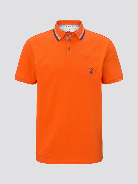 Poloshirt mit Brusttasche - Männer - true orange Poloshirt mit Brusttasche - Männer - true orange - 7 - TOM TAILOR