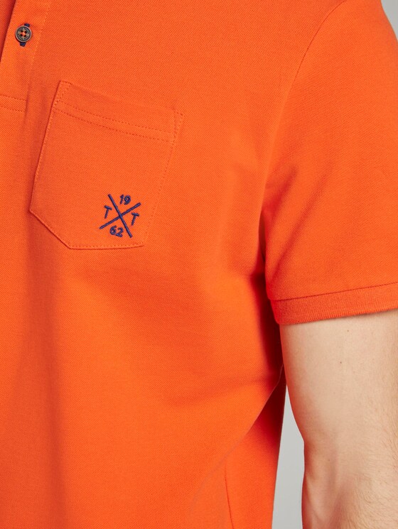 Poloshirt mit Brusttasche - Männer - true orange Poloshirt mit Brusttasche - Männer - true orange - 9 - TOM TAILOR