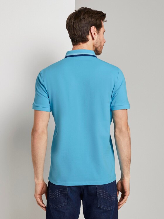 Poloshirt mit Brusttasche - Männer - crystal sea blue Poloshirt mit Brusttasche - Männer - crystal sea blue - 2 - TOM TAILOR