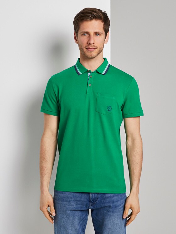 Poloshirt mit Brusttasche - Männer - jolly green Poloshirt mit Brusttasche - Männer - jolly green - 1 - TOM TAILOR