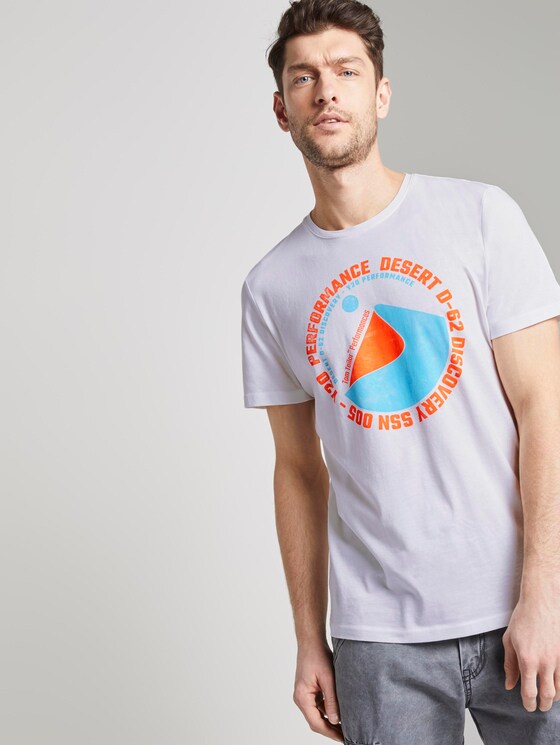 T-Shirt mit Wüsten-Print - Männer - White T-Shirt mit Wüsten-Print - Männer - White - 5 - TOM TAILOR