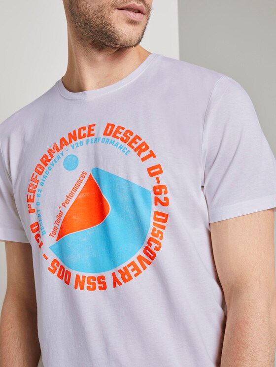 T-Shirt mit Wüsten-Print - Männer - White T-Shirt mit Wüsten-Print - Männer - White - 9 - TOM TAILOR