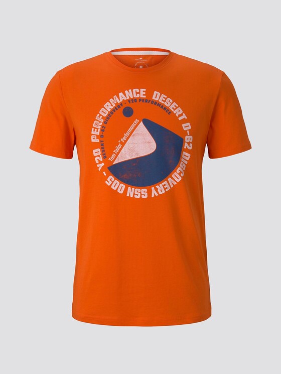 T-Shirt mit Wüsten-Print - Männer - true orange T-Shirt mit Wüsten-Print - Männer - true orange - 7 - TOM TAILOR