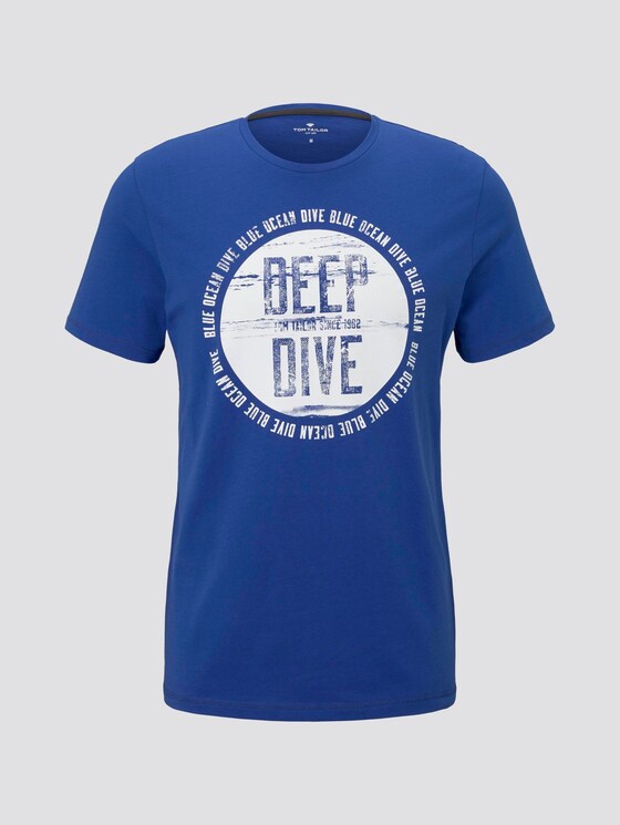 T-Shirt mit Print - Männer - Shiny Royal T-Shirt mit Print - Männer - Shiny Royal - 7 - TOM TAILOR