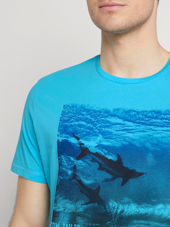 T-Shirt mit Print - Männer - clear blue atoll T-Shirt mit Print - Männer - clear blue atoll - 9 - TOM TAILOR