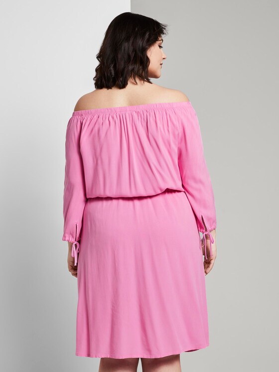 Schulterfreies Midi-Kleid mit verstellbarem Bund - Frauen - dusty orchid Schulterfreies Midi-Kleid mit verstellbarem Bund - Frauen - dusty orchid - 2 - My True Me