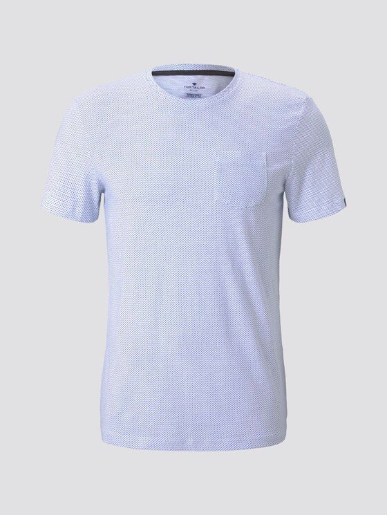 Schlichtes T-Shirt - Männer - white waves design Schlichtes T-Shirt - Männer - white waves design - 7 - TOM TAILOR