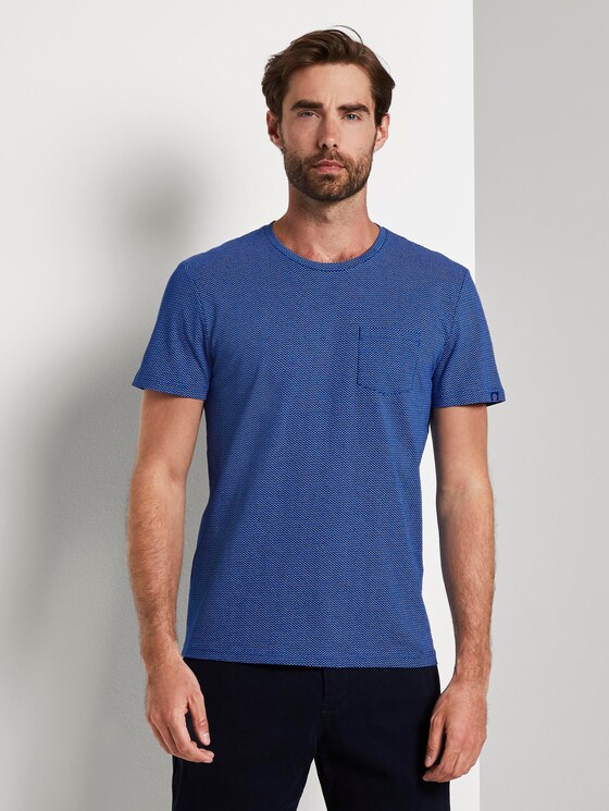 Schlichtes T-Shirt - Männer - violet blue waves design Schlichtes T-Shirt - Männer - violet blue waves design - 1 - TOM TAILOR
