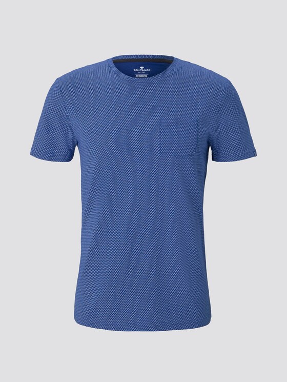 Schlichtes T-Shirt - Männer - violet blue waves design Schlichtes T-Shirt - Männer - violet blue waves design - 7 - TOM TAILOR