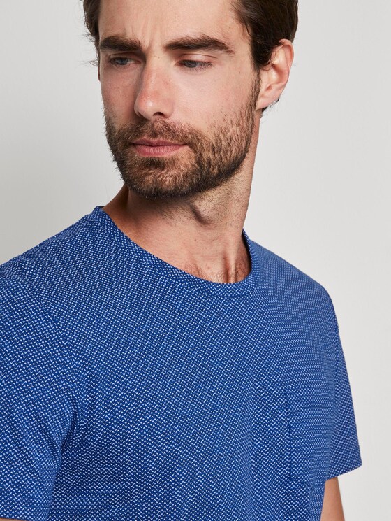 Schlichtes T-Shirt - Männer - violet blue waves design Schlichtes T-Shirt - Männer - violet blue waves design - 9 - TOM TAILOR