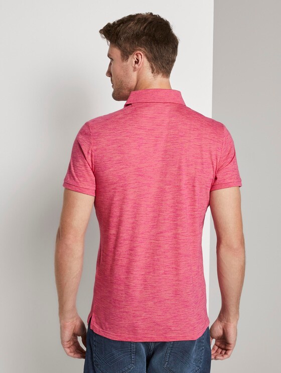 Meliertes Poloshirt - Männer - neon pink coloured melange Meliertes Poloshirt - Männer - neon pink coloured melange - 2 - TOM TAILOR