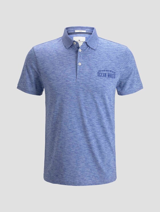 Meliertes Poloshirt - Männer - violet blue coloured melange Meliertes Poloshirt - Männer - violet blue coloured melange - 7 - TOM TAILOR