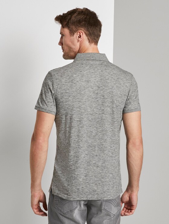 Meliertes Poloshirt - Männer - grey coloured melange Meliertes Poloshirt - Männer - grey coloured melange - 2 - TOM TAILOR